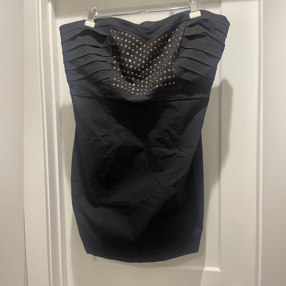 Torrid Strapless Black Studded Bustier Bodycon Dress Size 20 NWT